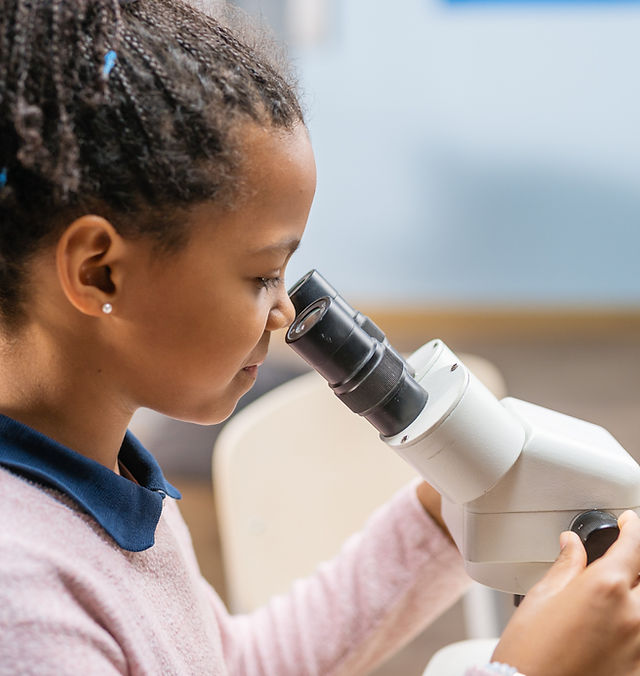 Looking Through Microscope